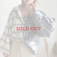 【再入荷】over w check shirts jk