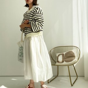 画像14: ●SALE●【liveご紹介アイテム】前後着用OK！2way!! border balloon sleeve cardigan