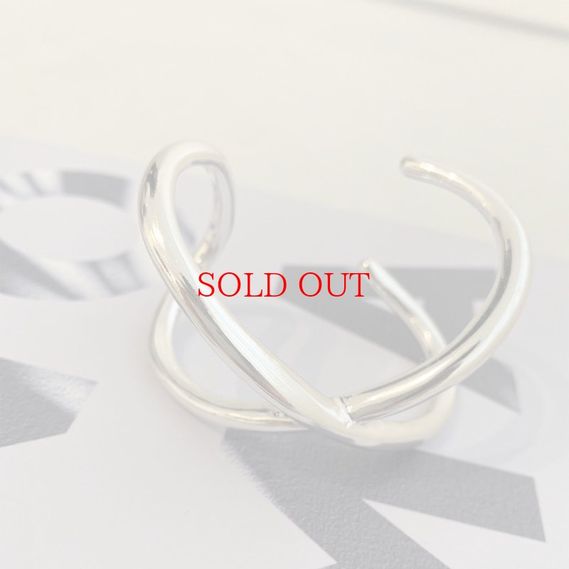 画像2: ◆wide cross bangle (2)