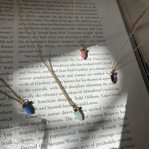 画像1: stone motif short necklace