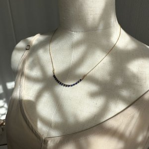 画像2: blue line short necklace