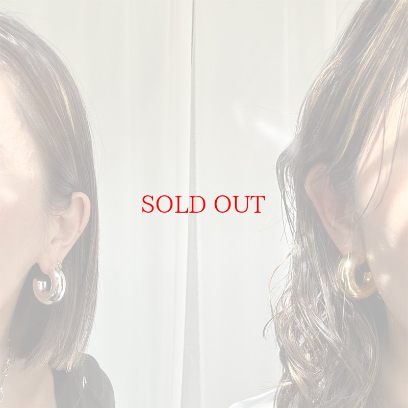 画像1: ◆久々の再販!!【LIVEご紹介アイテム】wide hoop pierce M (1)