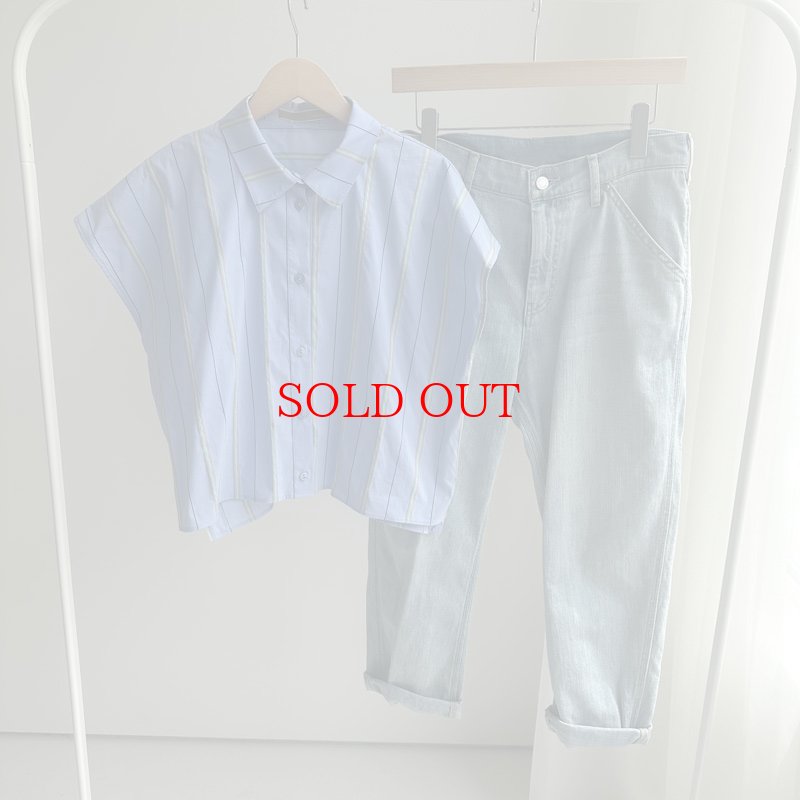 画像4: 【liveご紹介アイテム】neon stripe short blouse (4)