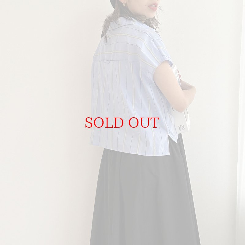 画像2: 【liveご紹介アイテム】neon stripe short blouse (2)