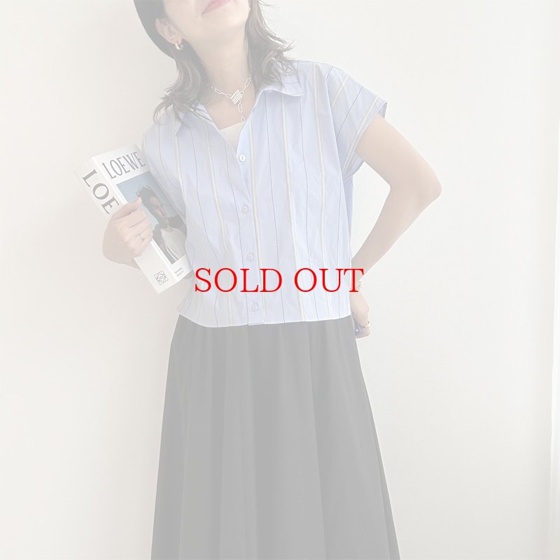 画像6: 【liveご紹介アイテム】neon stripe short blouse (6)