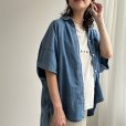 画像2: ●予約【liveご紹介アイテム】over design denim shirt (2)