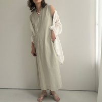 【6/16 liveご紹介アイテム】v neck silhouette long one-piece