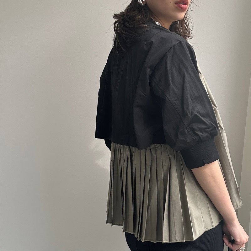 画像7: 【 liveご紹介アイテム】MA-1 docking pleats tops (7)