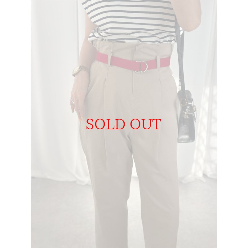画像3: 【 liveご紹介アイテム】high-waist tuck pants (belt set) (3)