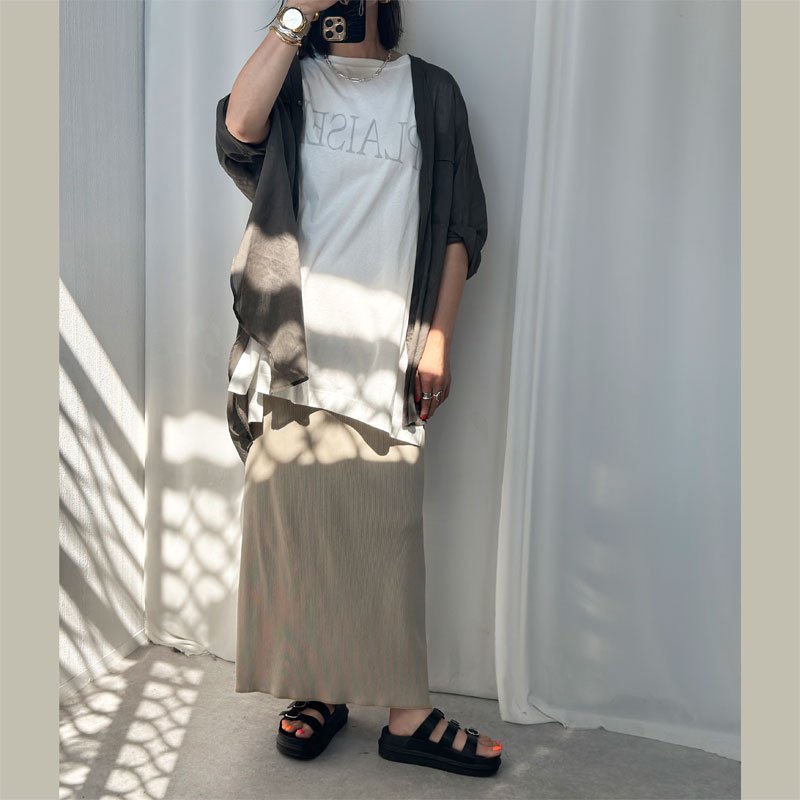 画像21: ●NEWカラー登場!!●激推し●リブナロースカート●LAMERの着回しベースアイテム●rib narrow skirt (21)