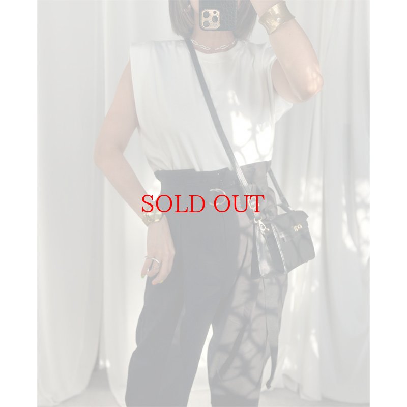 画像15: 【 liveご紹介アイテム】high-waist tuck pants (belt set) (15)