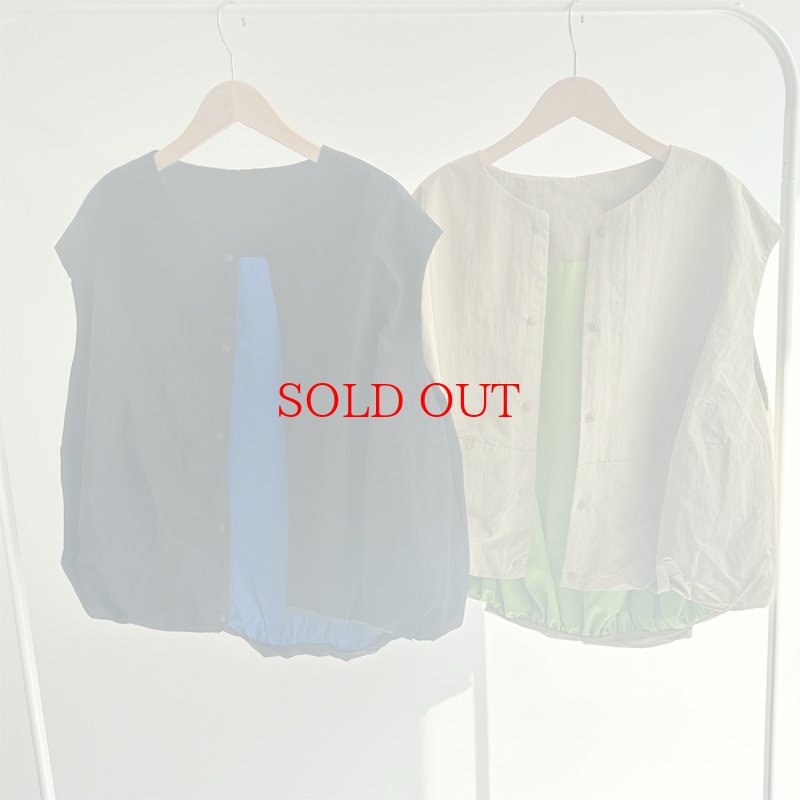 画像22: 【インスタliveご紹介アイテム】bi-color cocoon vest (22)