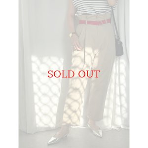 画像4: 【 liveご紹介アイテム】high-waist tuck pants (belt set)