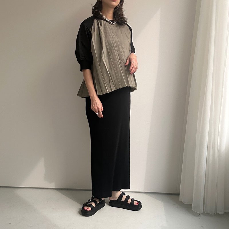 画像2: 【 liveご紹介アイテム】MA-1 docking pleats tops (2)