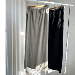 画像1: ●ベージュ最終!在庫限り【MUST ITEM】rib narrow skirt