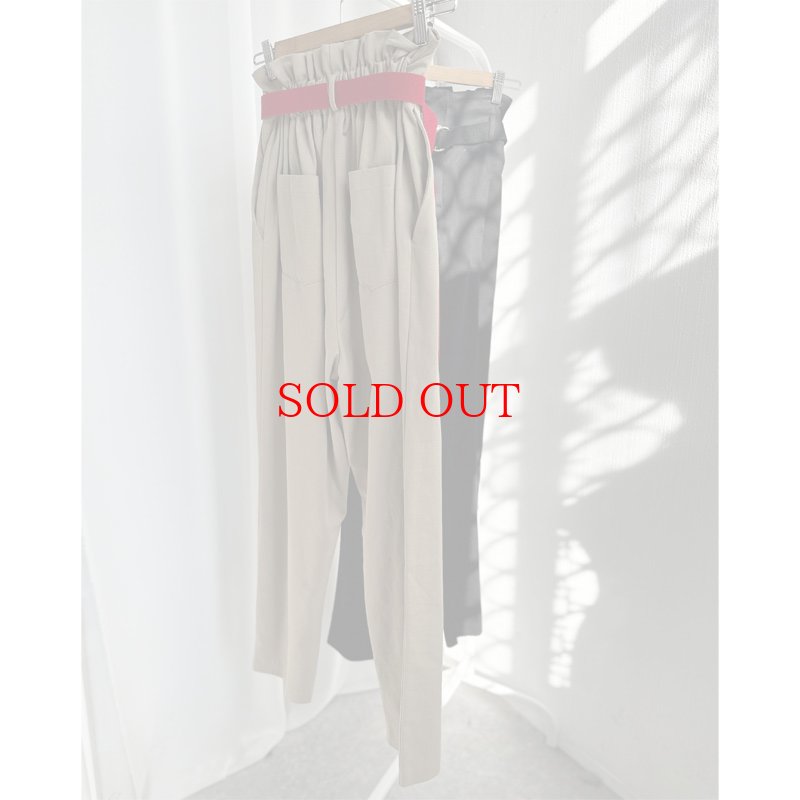 画像12: 【 liveご紹介アイテム】high-waist tuck pants (belt set) (12)