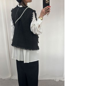 画像14: ●激推し●低身長さんも高身長さんもバランスよく着れるツイードベスト●新色登場●【LIVEご紹介アイテム】tweed short vest