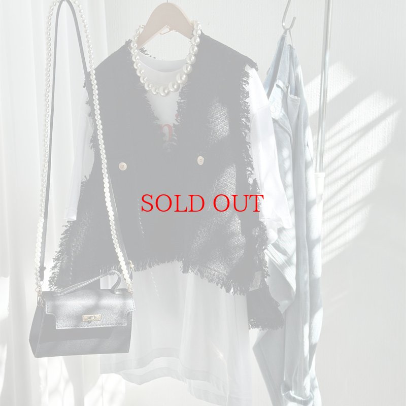 画像6: ●サンプルSALE●【7/8 LIVEアイテム】●低身長さんも高身長さんもバランスよく着れるツイードベスト (6)