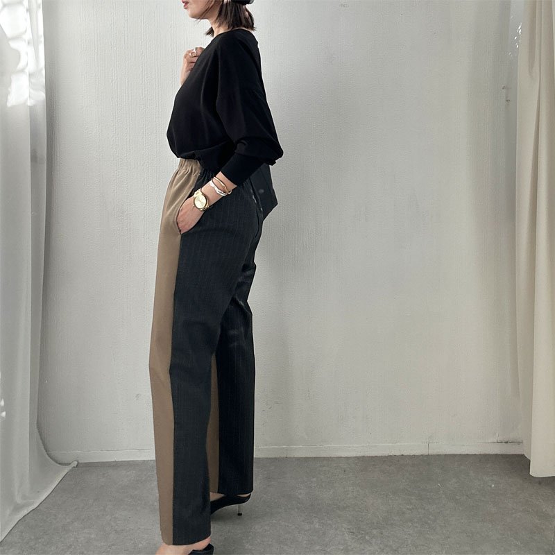 画像8: 【liveご紹介アイテム】bi-color pinstripe slacks (8)