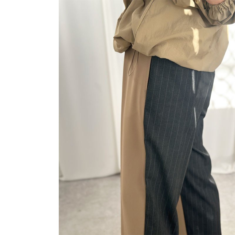 画像3: 【liveご紹介アイテム】bi-color pinstripe slacks (3)