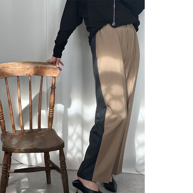 画像5: 【liveご紹介アイテム】bi-color pinstripe slacks (5)