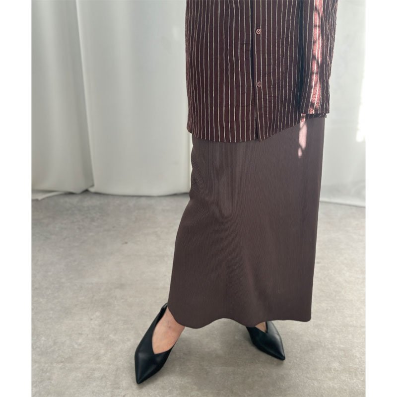 画像27: ●NEWカラー登場!!●激推し●リブナロースカート●LAMERの着回しベースアイテム●rib narrow skirt (27)
