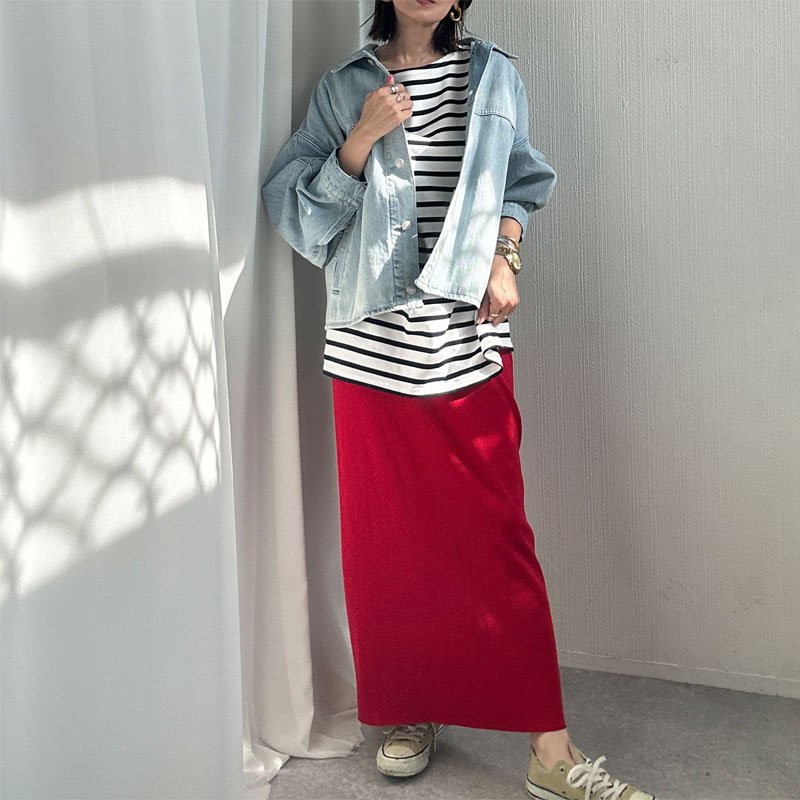 画像28: ●NEWカラー登場!!●激推し●リブナロースカート●LAMERの着回しベースアイテム●rib narrow skirt (28)