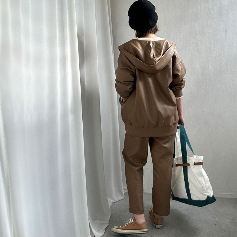 画像22: ●SALE●【liveご紹介アイテム】eco leather zip hoodie (22)