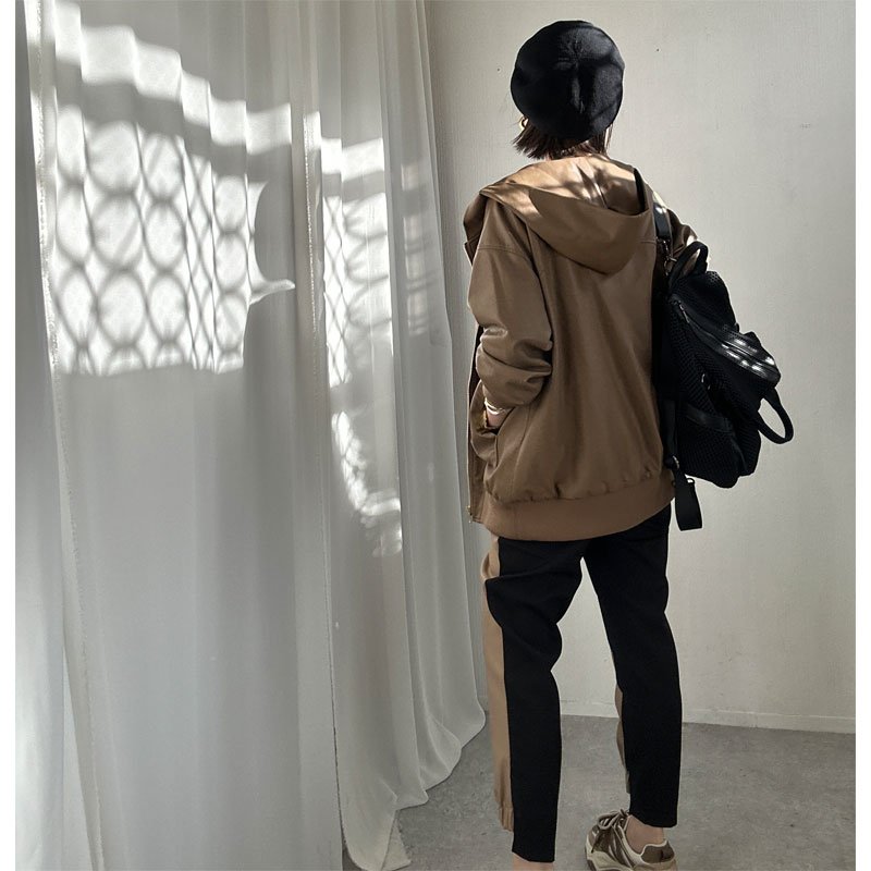 画像8: ●SALE●【liveご紹介アイテム】eco leather zip hoodie (8)