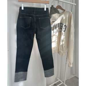 画像4: ●革命デニムシリーズ●【LIVEご紹介アイテム】●受注●裏起毛ロールアップデザインスキニーデニム