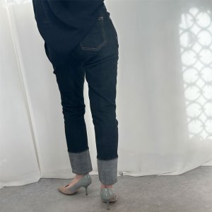 画像6: ●革命デニムシリーズ●【LIVEご紹介アイテム】●受注●裏起毛ロールアップデザインスキニーデニム