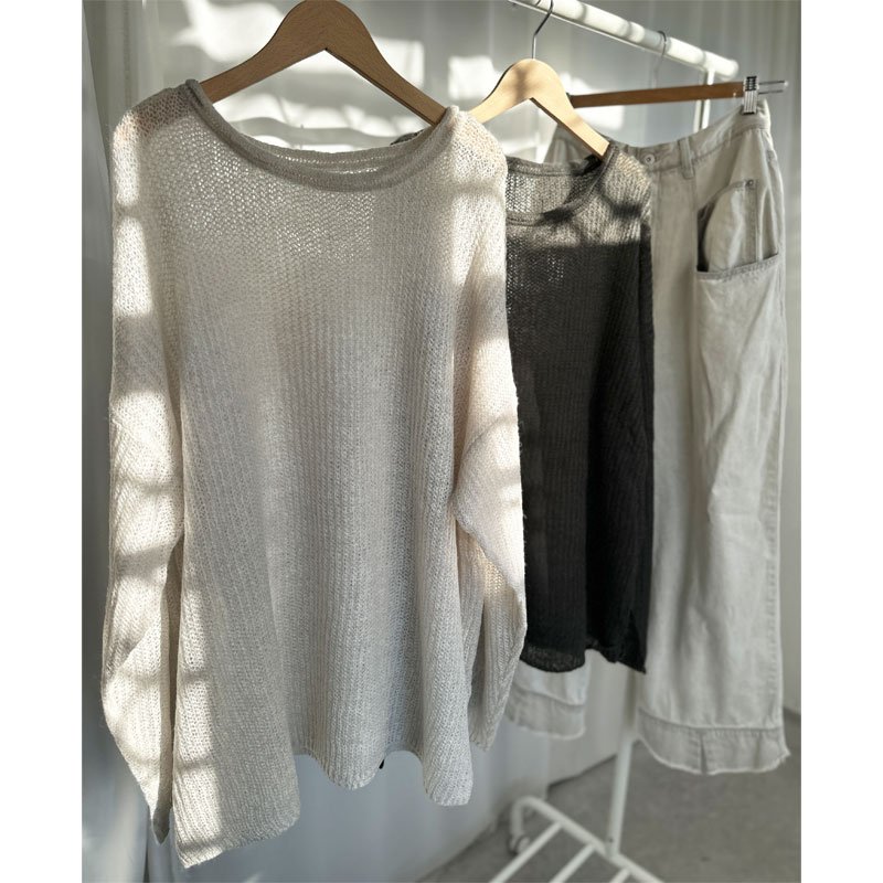 画像2: ●SALE●大人のリラックス感【liveご紹介アイテム】loose over mohair knit (2)