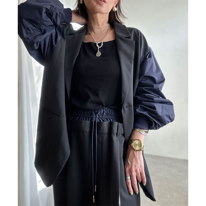 画像16: ●SALE● 【 liveご紹介アイテム】MA-1sleeve over jacket（セットアップ可能） (16)