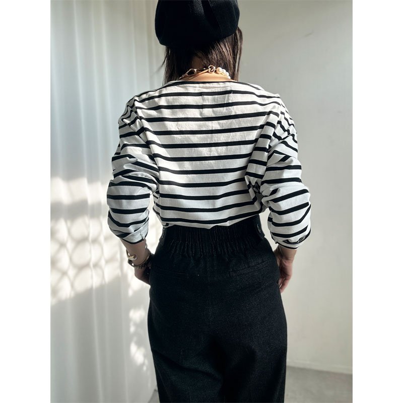 画像24: ●激推し●大人の雰囲気●襟の形と丈感が◎【liveご紹介アイテム】boatneck long T (24)