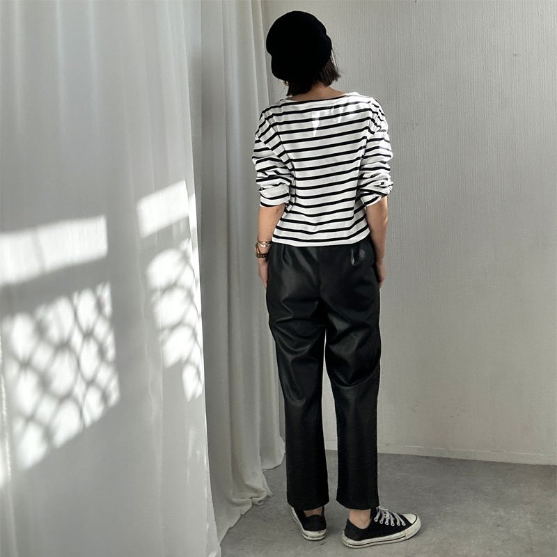 画像13: ●激推し●大人の雰囲気●襟の形と丈感が◎【liveご紹介アイテム】boatneck long T (13)