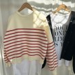 画像5: ●SALE●【liveご紹介アイテム】前後着用OK！2way!! border balloon sleeve cardigan (5)