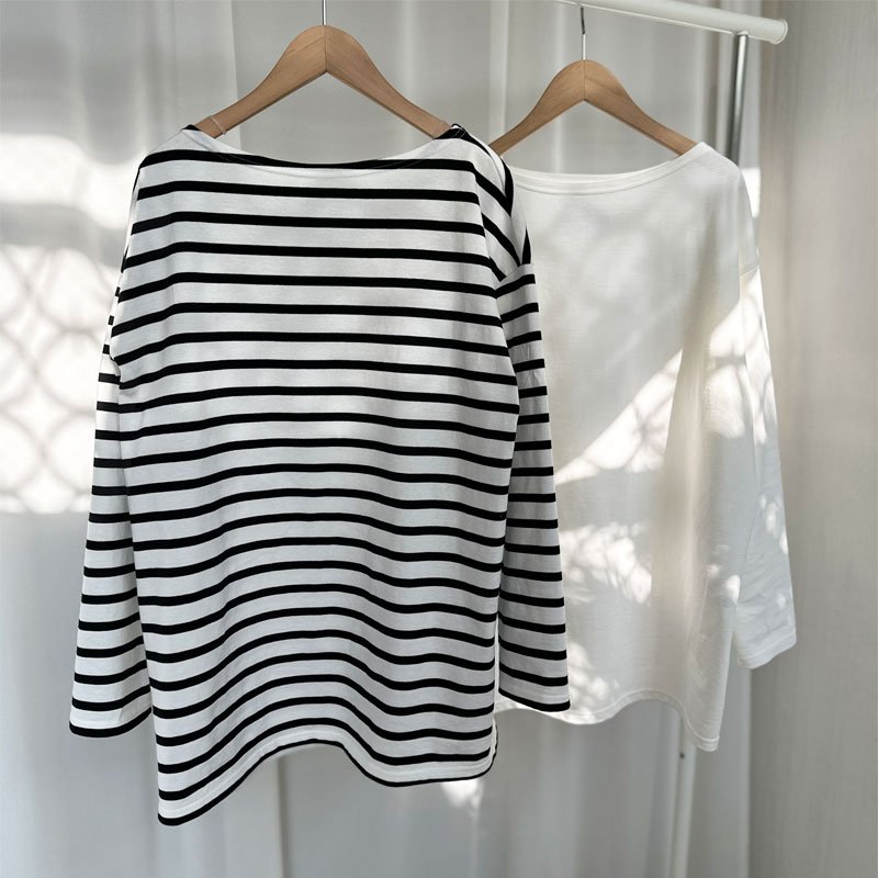 画像17: ●激推し●大人の雰囲気●襟の形と丈感が◎【liveご紹介アイテム】boatneck long T (17)