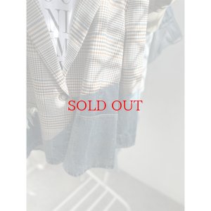 画像6: ◆再再再販●チェックとデニムのドッキング【liveご紹介アイテム】denim docking check jacket