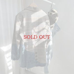 画像9: ◆再再再販●チェックとデニムのドッキング【liveご紹介アイテム】denim docking check jacket