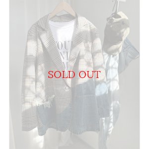 画像8: ◆再再再販●チェックとデニムのドッキング【liveご紹介アイテム】denim docking check jacket