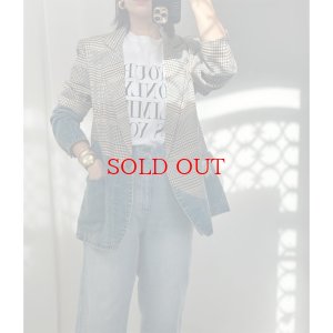 画像3: ◆再再再販●チェックとデニムのドッキング【liveご紹介アイテム】denim docking check jacket