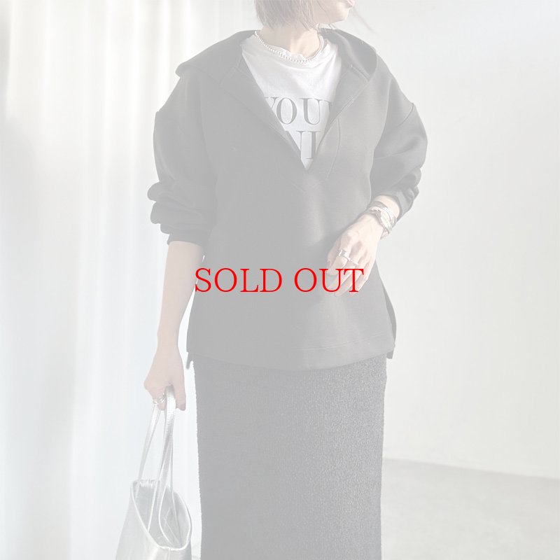画像6: ●再再再販●深Vが可愛い【liveご紹介アイテム】Vneck hood pullover (6)