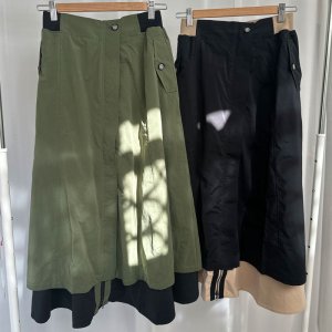 画像1: ●配色デザイン●【liveご紹介アイテム】waist design bi-color skirt