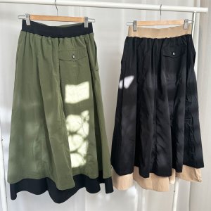 画像3: ●配色デザイン●【liveご紹介アイテム】waist design bi-color skirt