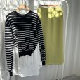 画像5: ●ニットとシャツがドッキング●【liveご紹介アイテム】docking design border knit