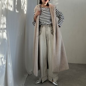 画像4: ●SALE●【liveご紹介アイテム】●hood fur long gilet