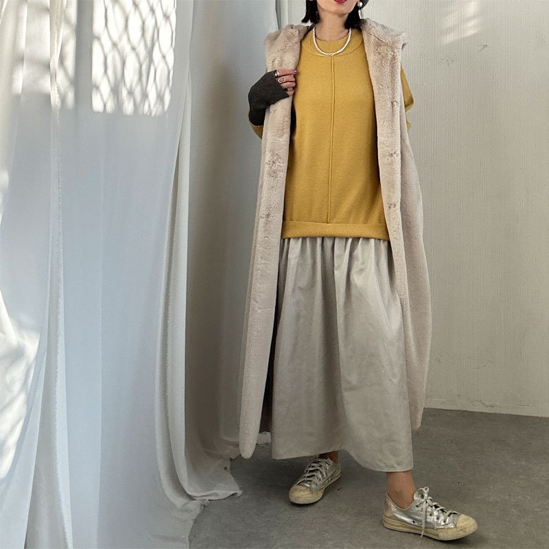 画像11: ●SALE●【liveご紹介アイテム】●hood fur long gilet (11)