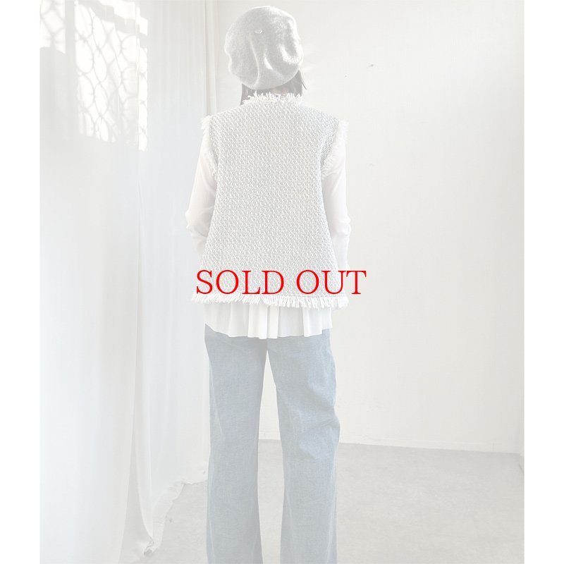 画像19: ●サンプルSALE●【7/8 LIVEアイテム】●低身長さんも高身長さんもバランスよく着れるツイードベスト (19)