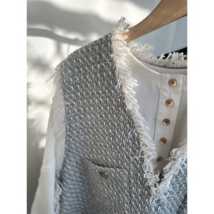 画像17: ●激推し●低身長さんも高身長さんもバランスよく着れるツイードベスト●新色登場●【LIVEご紹介アイテム】tweed short vest