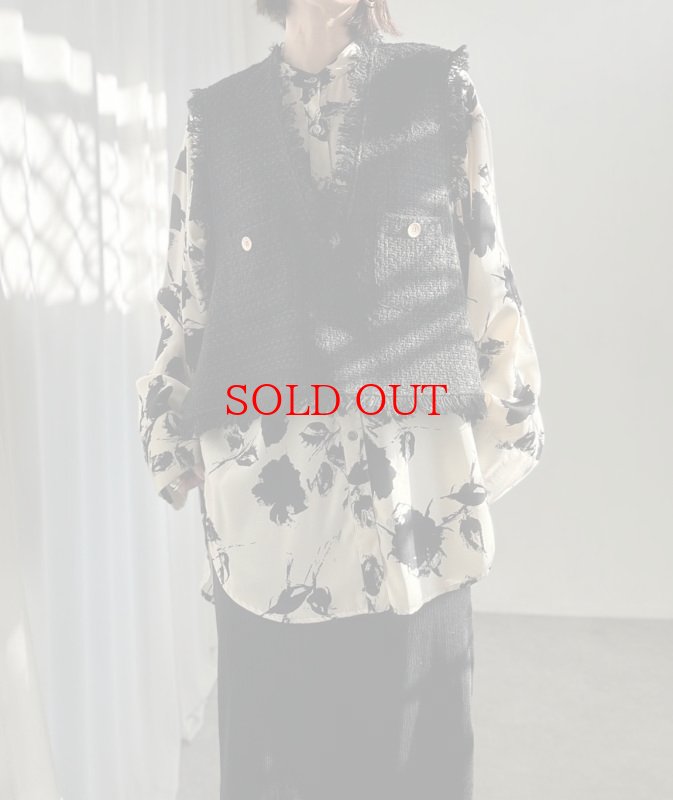 画像13: ●サンプルSALE●【7/8 LIVEアイテム】●低身長さんも高身長さんもバランスよく着れるツイードベスト (13)